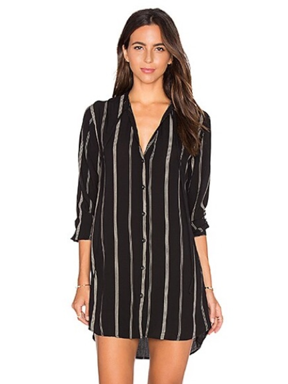 Rails Stephanie Long Sleeve Striped Shirt Dress